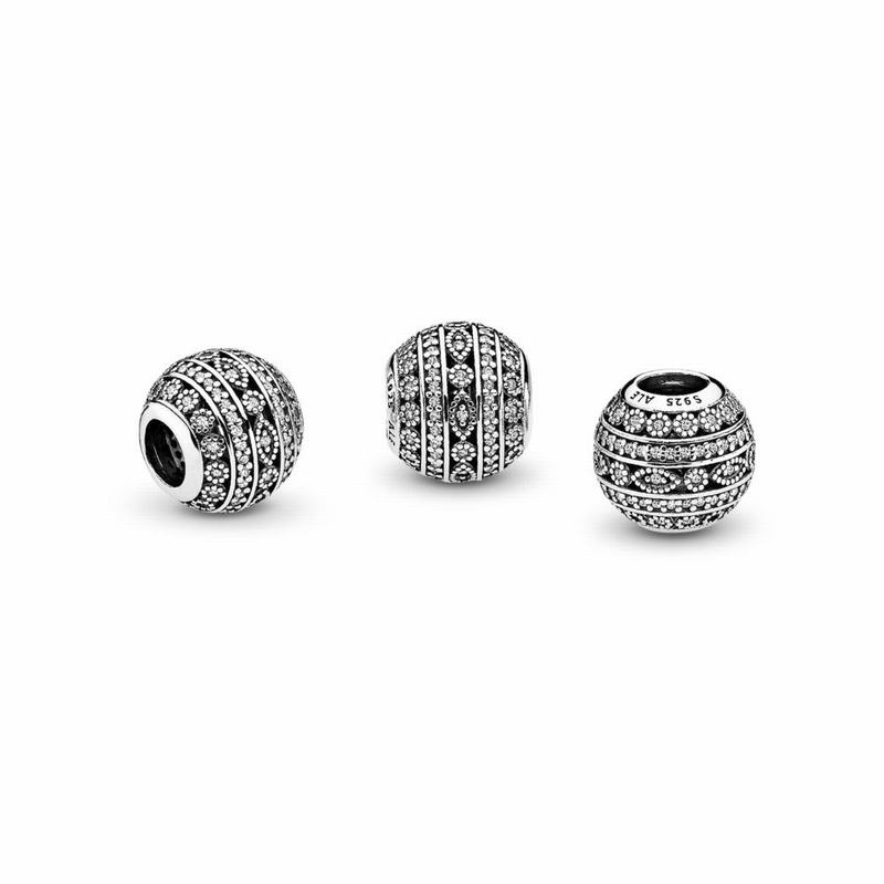 Pandora Glittering Shapes Charm - Sterling Silver/Cubic Zirconia - Canada | NE6553IF